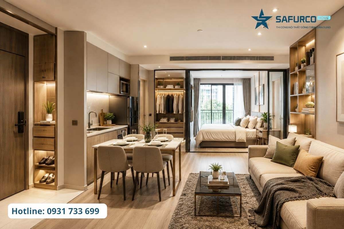 Báo giá thiết kế thi công nội thất căn hộ chung cư