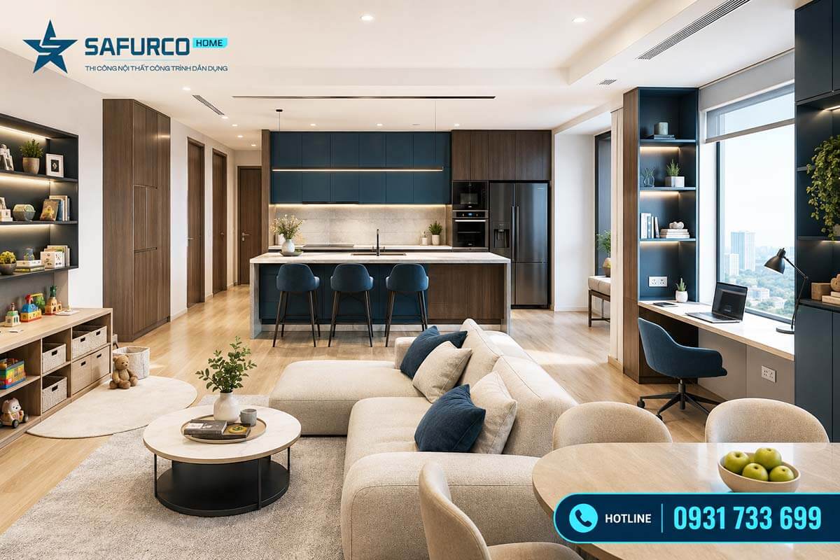 Báo giá thiết kế thi công nội thất căn hộ chung cư