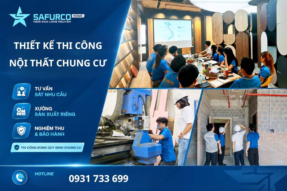 Báo giá thiết kế thi công nội thất căn hộ chung cư