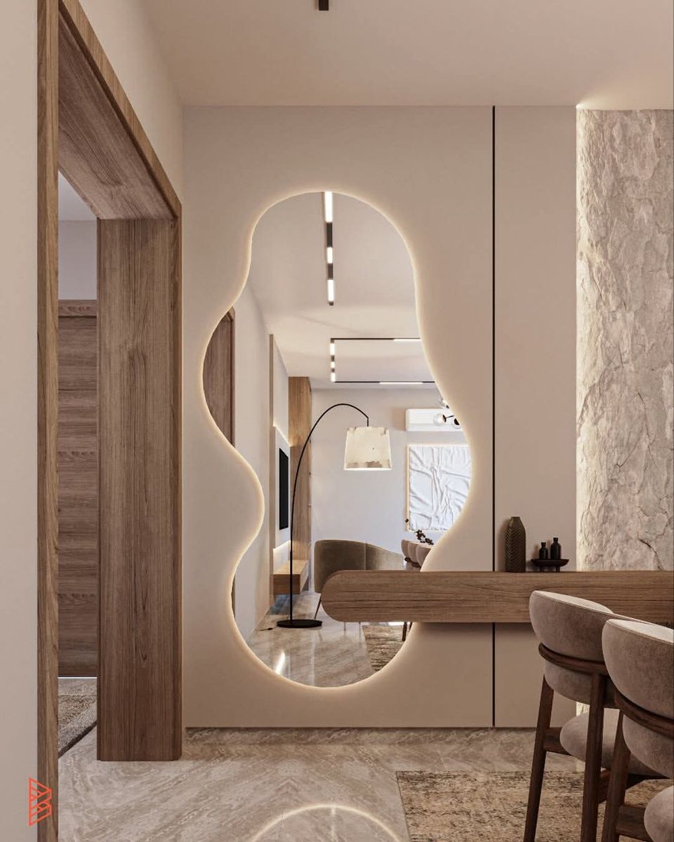 Cách bố trí ánh sáng và gương trang trí giúp phòng nhỏ rộng hơn