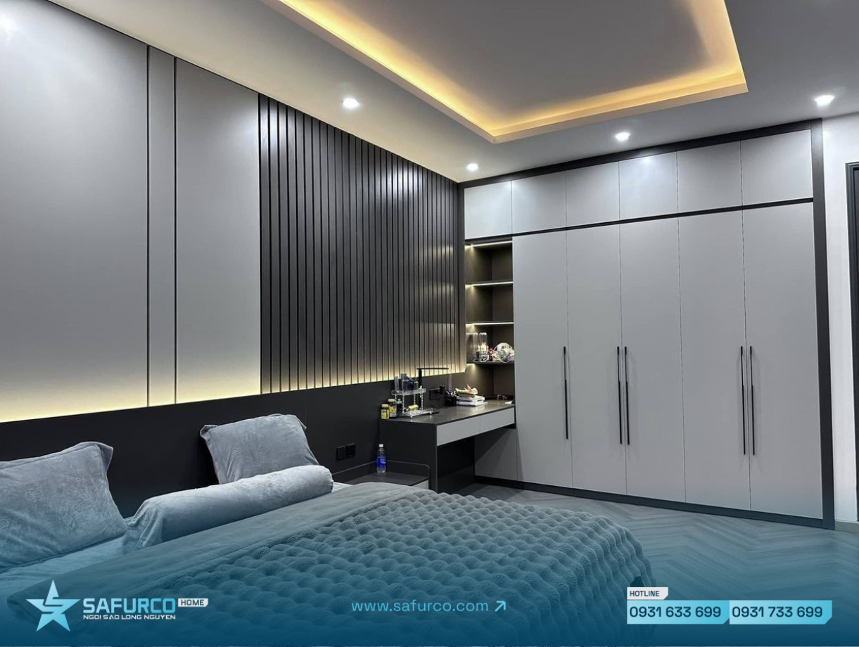 10+ MẪU TỦ QUẦN ÁO XU HƯỚNG 2026 15 Tủ quần áo âm tường – Giải pháp tối ưu diện tích