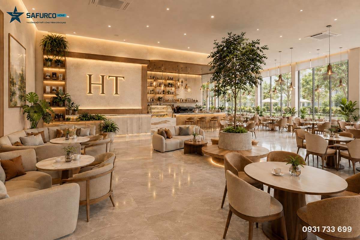 Safurco thi công nội thất nhà hàng quán cà phê trọn gói giá rẻ 3 Thiết kế thi công nhà hàng quán cà phê