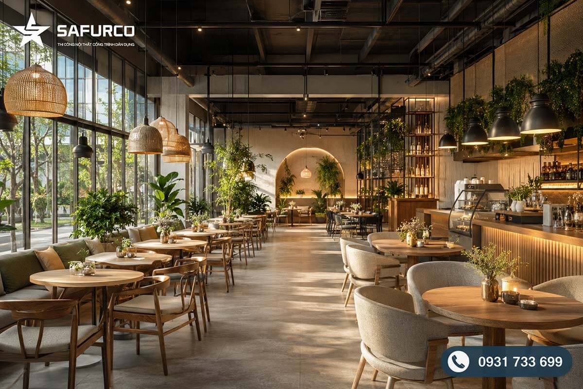 Safurco thi công nội thất nhà hàng quán cà phê trọn gói giá rẻ 11 Thiết kế thi công nhà hàng quán cà phê
