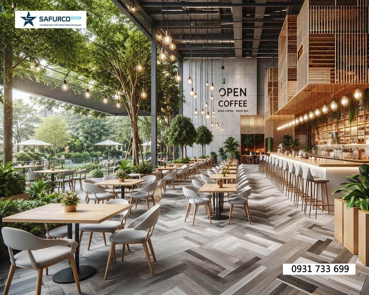 Safurco thi công nội thất nhà hàng quán cà phê trọn gói giá rẻ 10 Thiết kế thi công nhà hàng quán cà phê