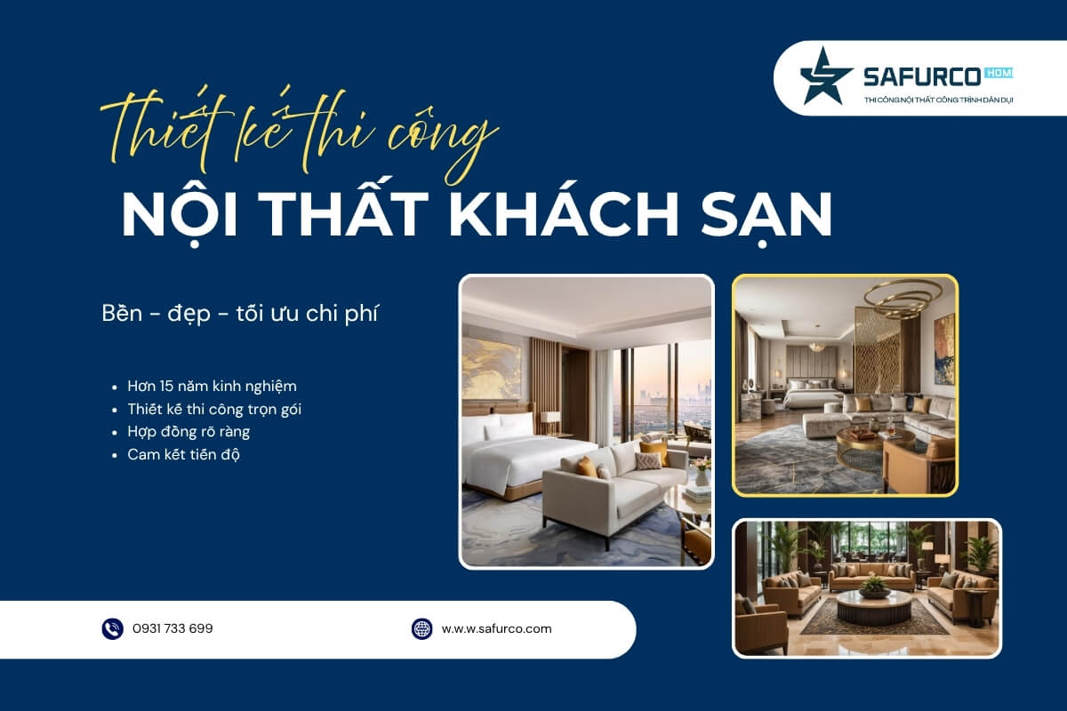 Thiết kế thi công nội thất khách sạn homestay