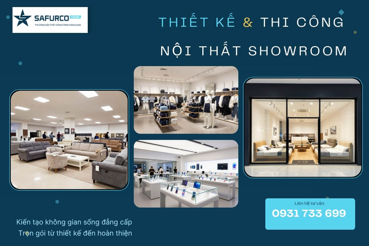 Safurco - Công ty thiết kế thi công nội thất Showroom chuyên nghiệp hàng đầu 1 Thiết kế thi công nội thất Showroom