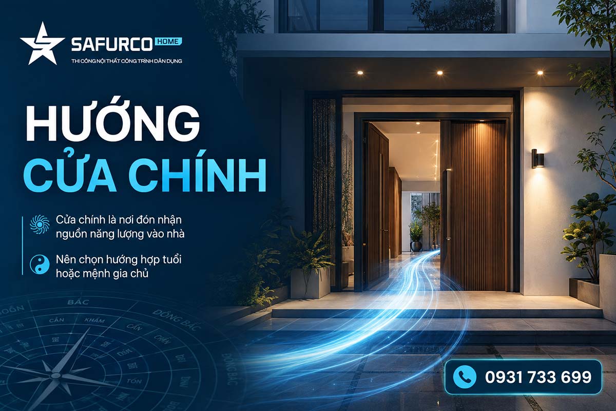 Phong Thủy Nội Thất Nhà Phố Đà Nẵng: Hướng Cửa, Màu Sắc & Vật Liệu Hợp Mệnh 2026 2 Phong thủy nội thất nhà phố Đà Nẵng